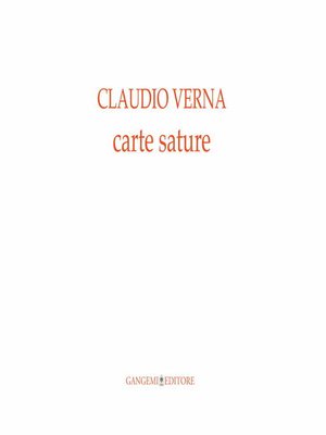 cover image of Claudio Verna. Carte sature